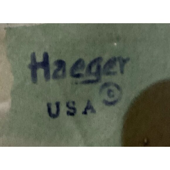 Vintage Haeger USA Forest Green Ceramic Pedestal Vase MCM Retro 8.5"H x 7"D - Picture 2 of 7